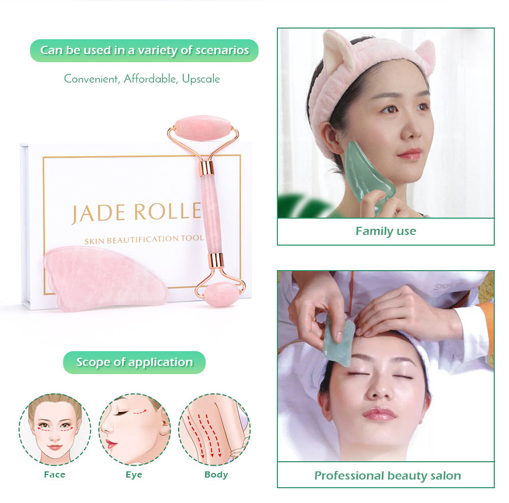 2-in-1 Jade Roller & Gua Sha Set + Free Gift Box