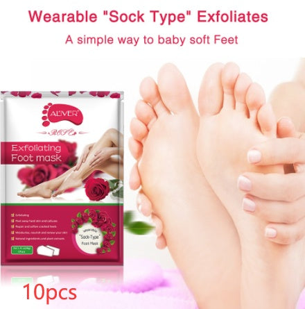 Hydrating Rose Foot Peel Mask – Baby-Soft Feet in Minutes