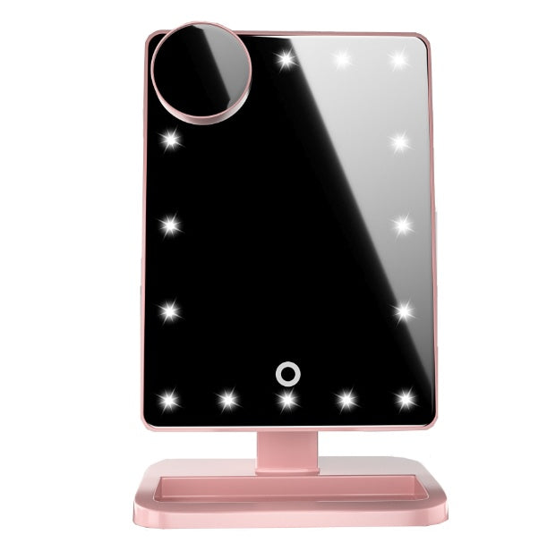 Rechargeable Touch LED Makeup Mirror – 10× Magnifier & Bluetooth Music Speaker