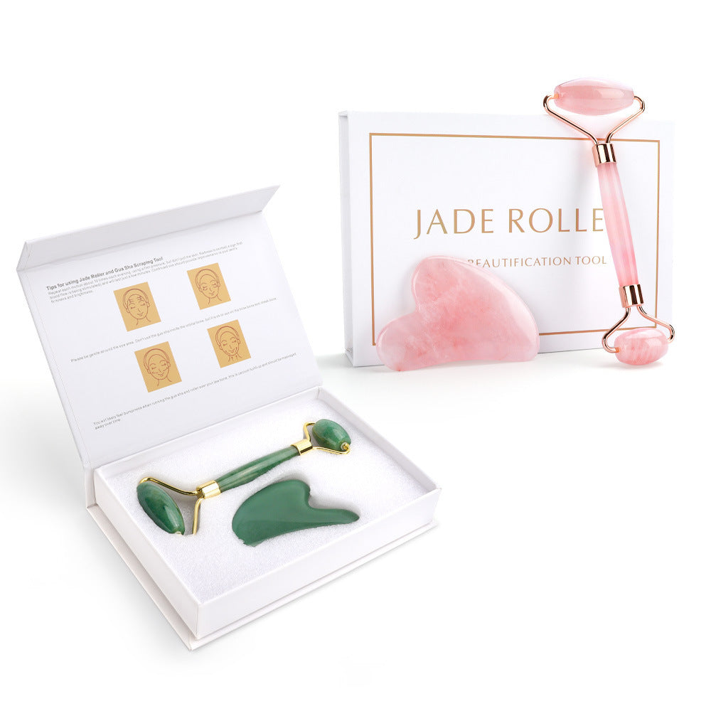 2-in-1 Jade Roller & Gua Sha Set + Free Gift Box