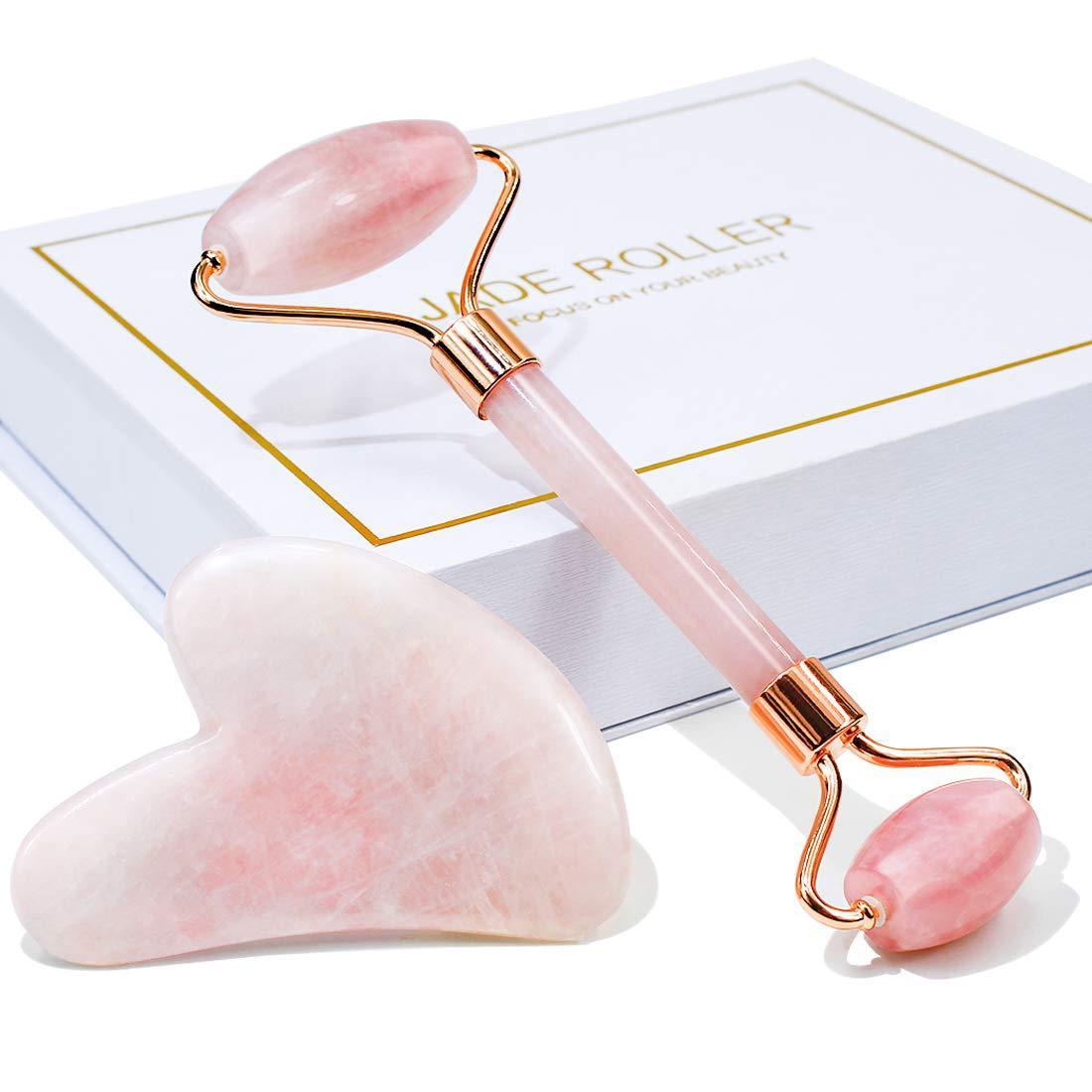 2-in-1 Jade Roller & Gua Sha Set + Free Gift Box