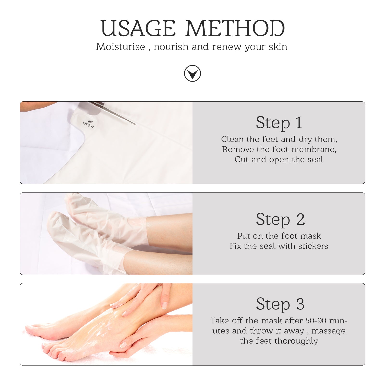 Hydrating Rose Foot Peel Mask – Baby-Soft Feet in Minutes