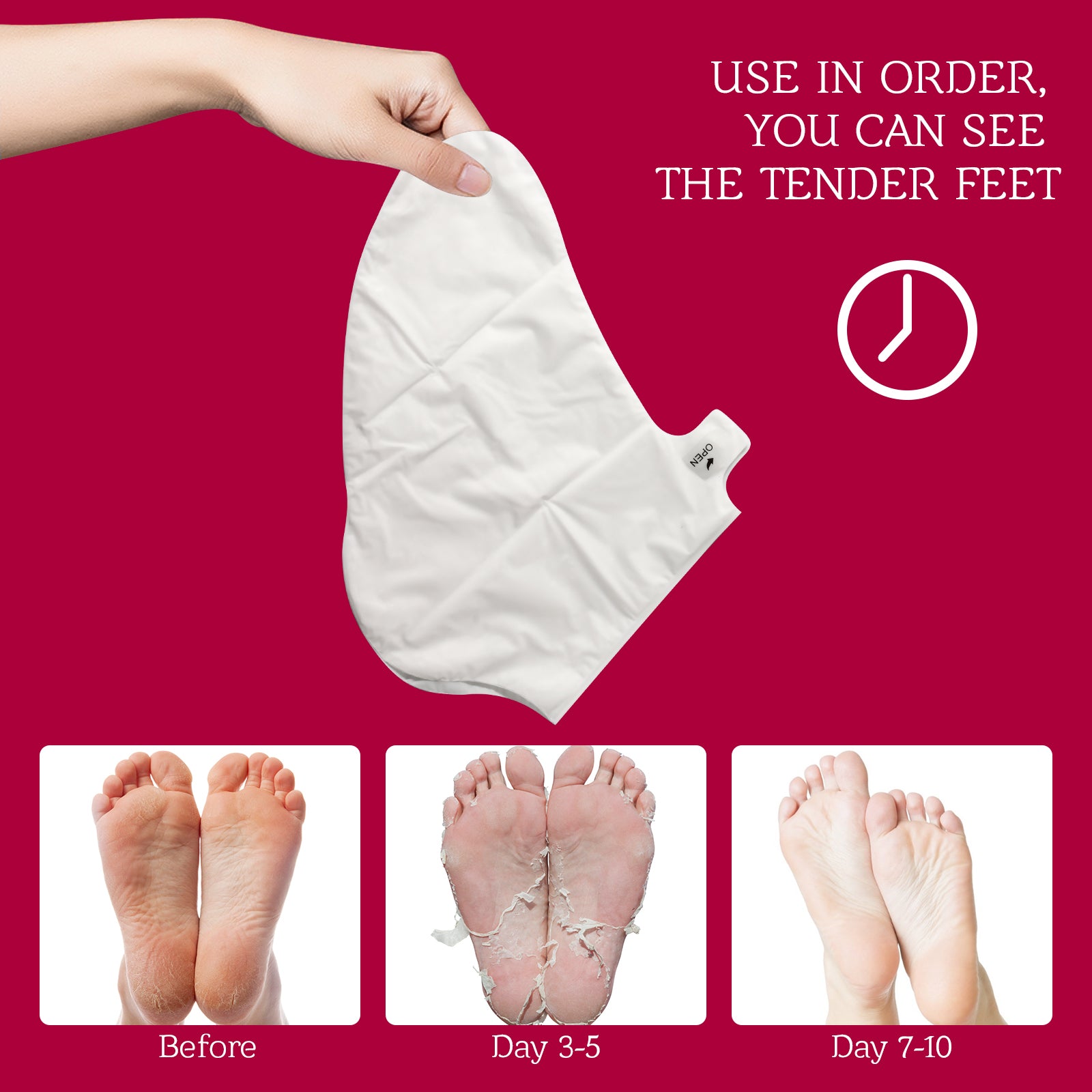 Hydrating Rose Foot Peel Mask – Baby-Soft Feet in Minutes