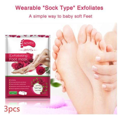 Hydrating Rose Foot Peel Mask – Baby-Soft Feet in Minutes
