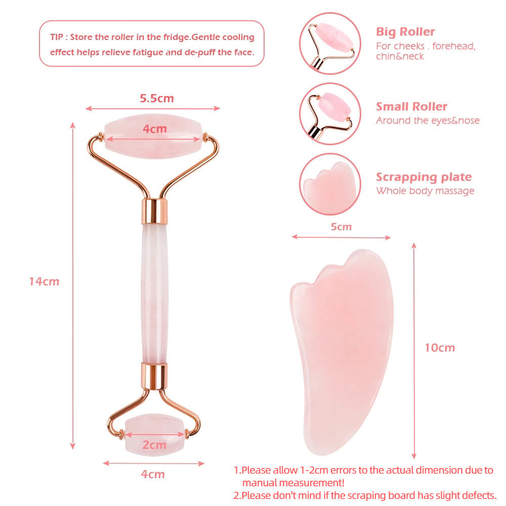 2-in-1 Jade Roller & Gua Sha Set + Free Gift Box