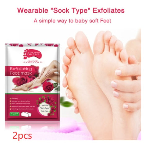 Hydrating Rose Foot Peel Mask – Baby-Soft Feet in Minutes